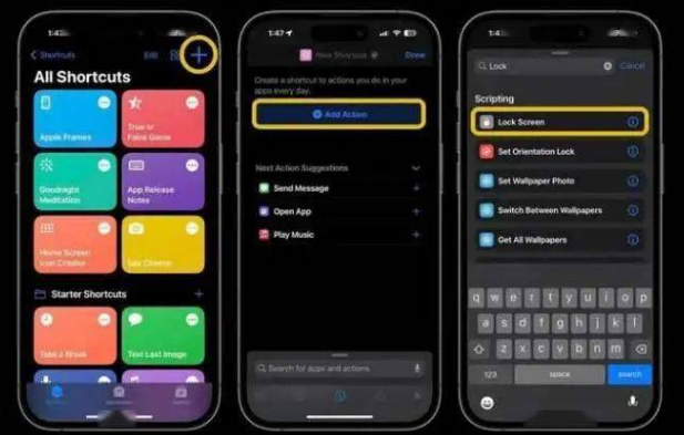 禄劝苹果14锁屏维修店分享iPhone14升级iOS16.4后如何创建锁屏快捷方式 