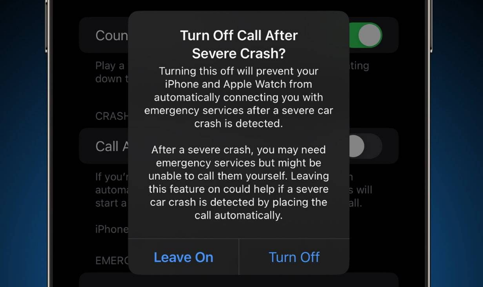 禄劝苹果14维修分享 iPhone 14 和 Apple Watch 上关闭崩溃检测 